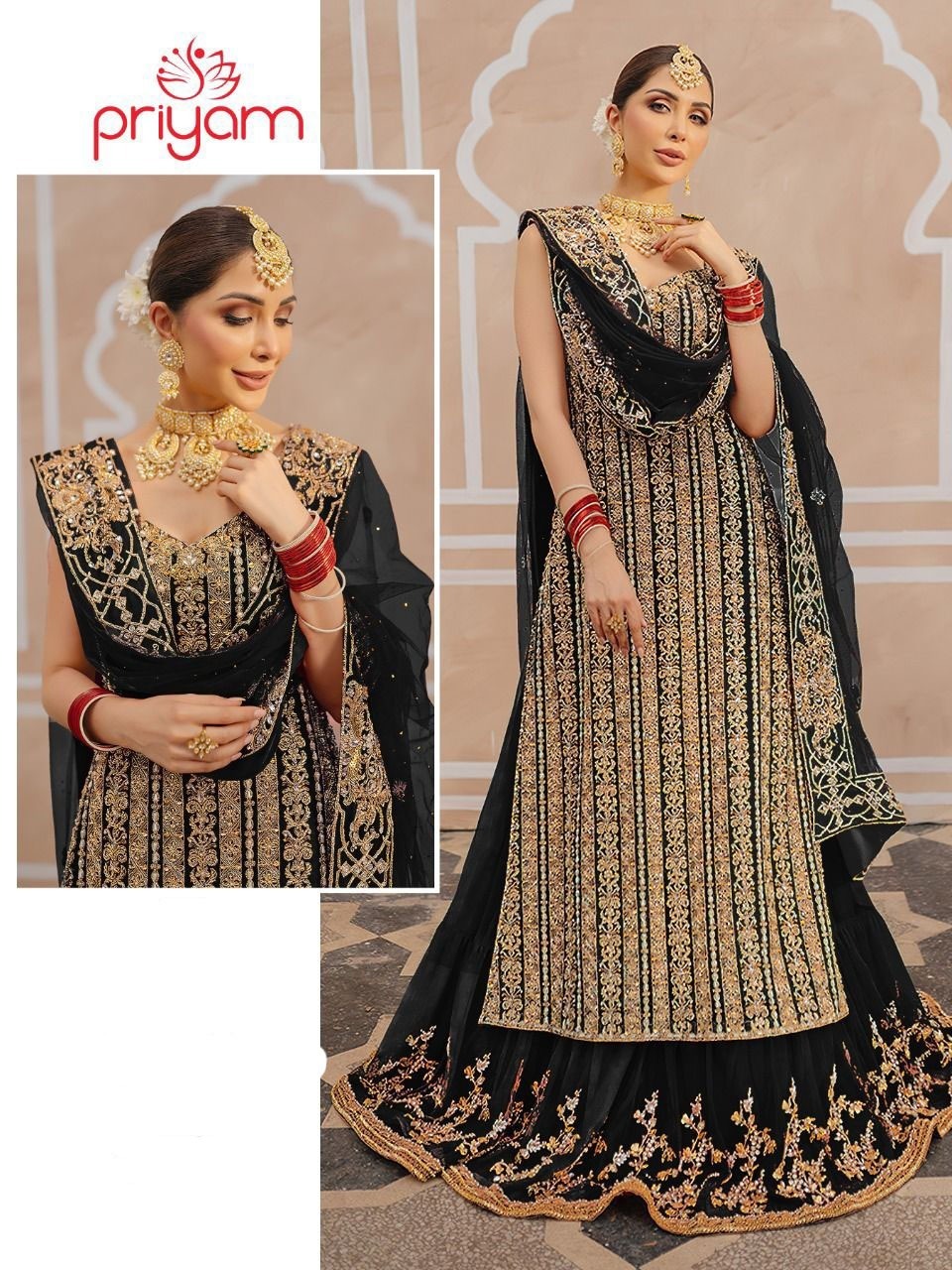 Georgette Embroidery Semi-Stitched Party Dress